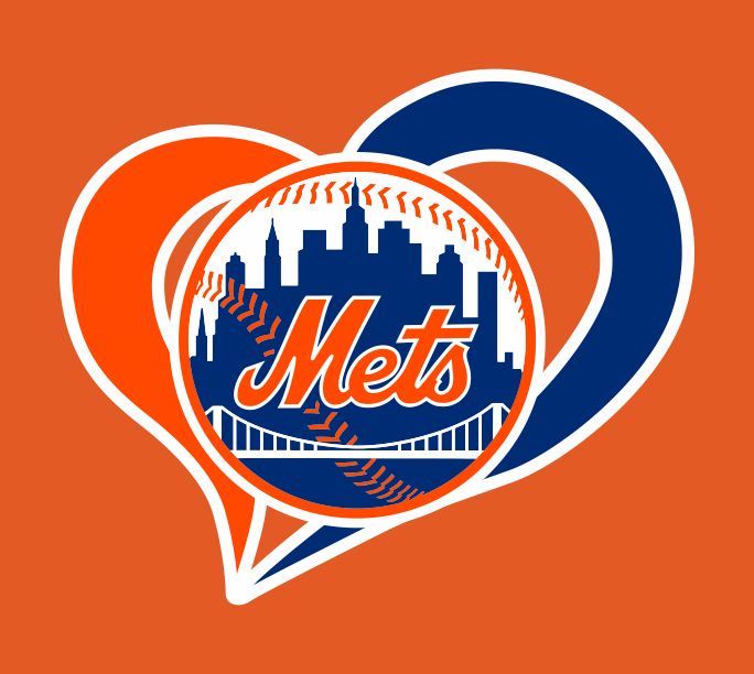 New York Mets Heart Logo vinyl decal